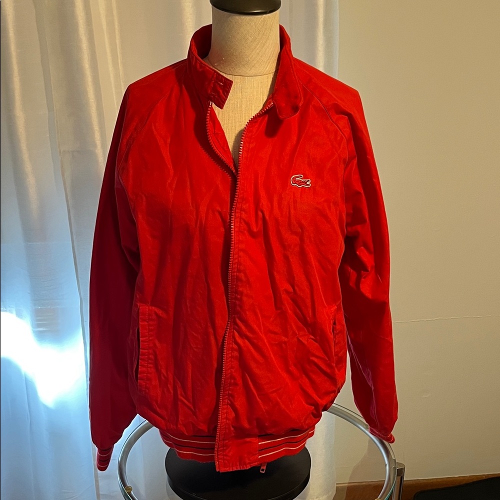 Vintage Lacoste Red Windbreaker Jacket